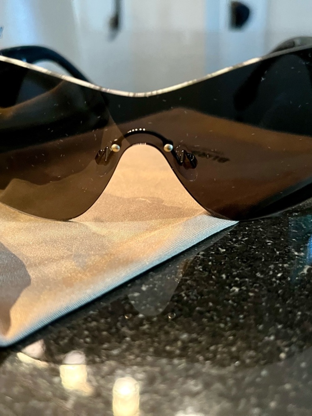 Burberry Shield Sunglasses in Dark Smoke and Black - Picture 6 of 8